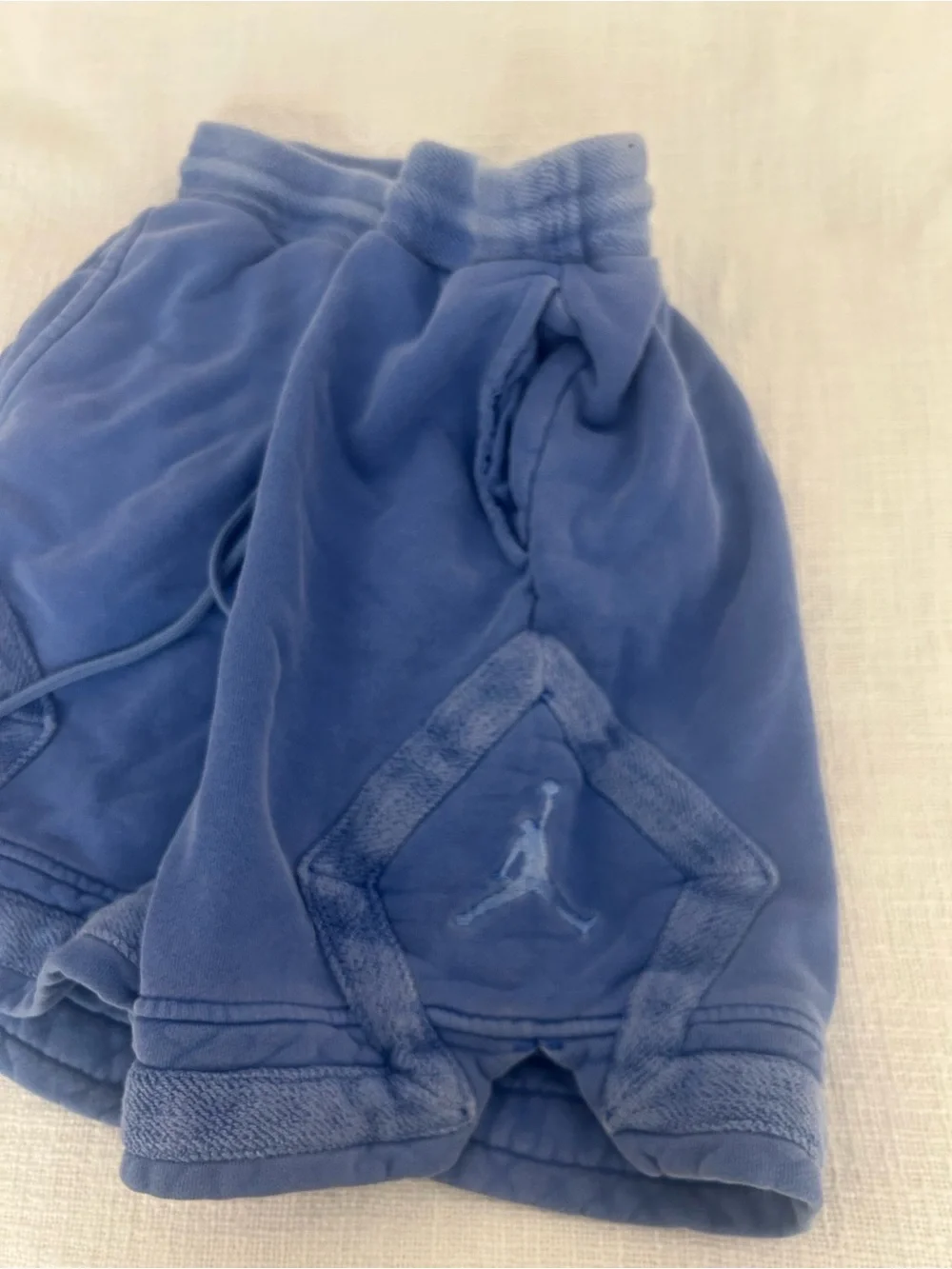 Jordan Men’s Small Blue 100% Cotton French Terry Sweat Shorts Jumpman Drawstring